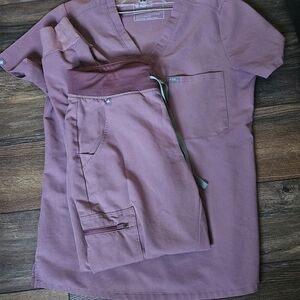 Mineral Mauve Figs Set-XS Top, SM Pant